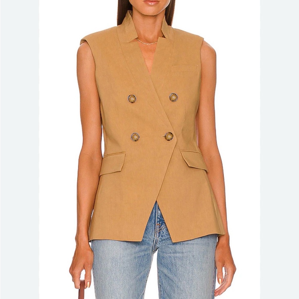 Veronica Beard Amika Vest in camel
